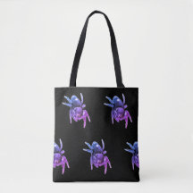 Jumping Spider Purple and Black Tote