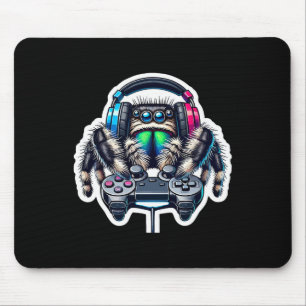 Jumping Spider Video Games Lover Gamer Gaming Mouse Pad