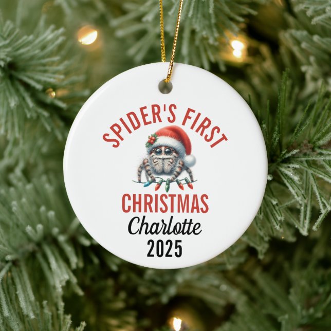Jumping Spider's First Christmas 2025 Ceramic Tree Decoration (Tree)