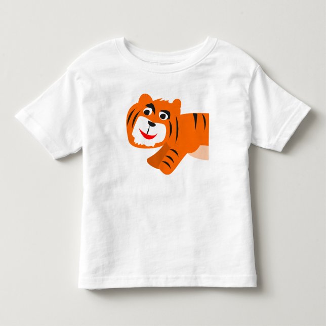 Jumping Tiger  Toddler T-Shirt (Front)