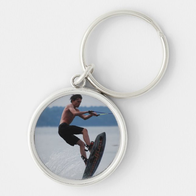 Jumping Wakeboarder  Keychain (Front)