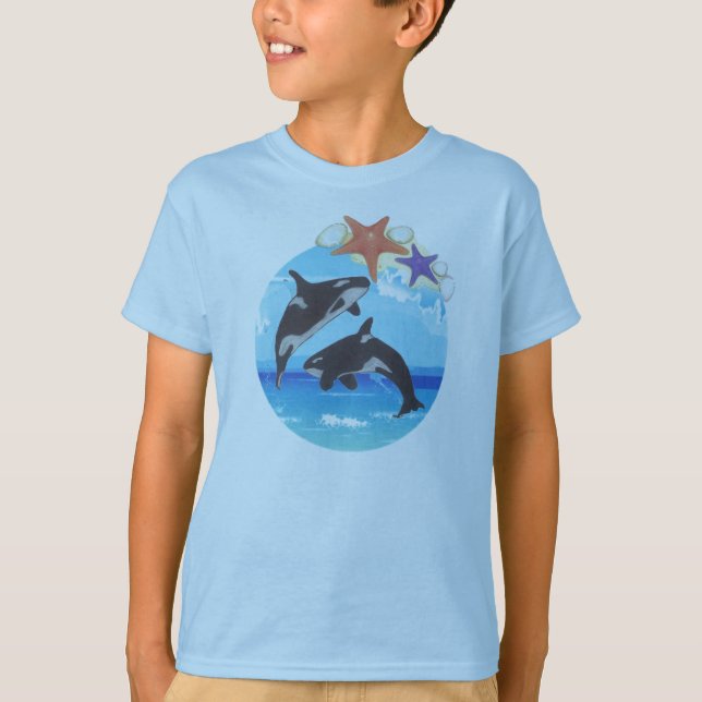 jumping whales T-Shirt (Front)