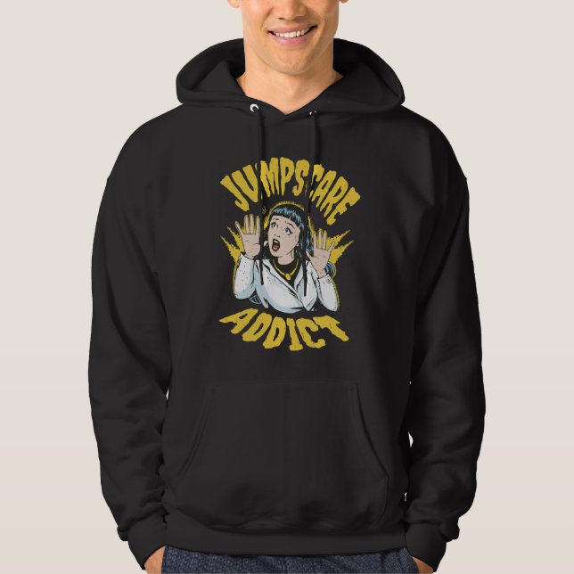 Jumpscare Addict Hoodie (Front)