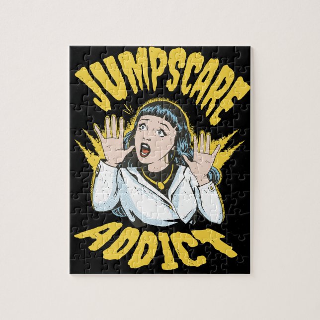 Jumpscare Addict Jigsaw Puzzle (Vertical)