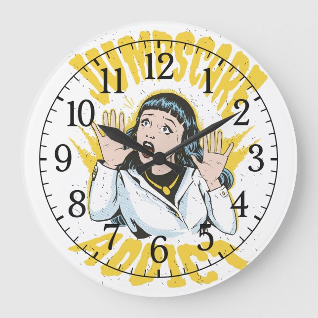 Jumpscare Addict Large Clock (Front)