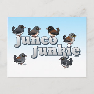 Junco Junkie Postcard