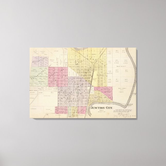 Junction City, Davis County, Kansas Canvas Print (Front)