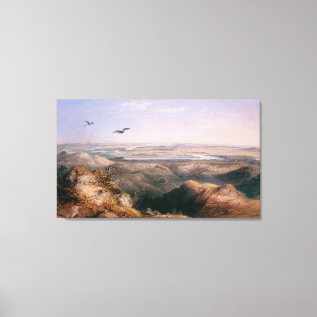 Junction of the Yellowstone and Missouri by Bodmer Canvas Print (Front)