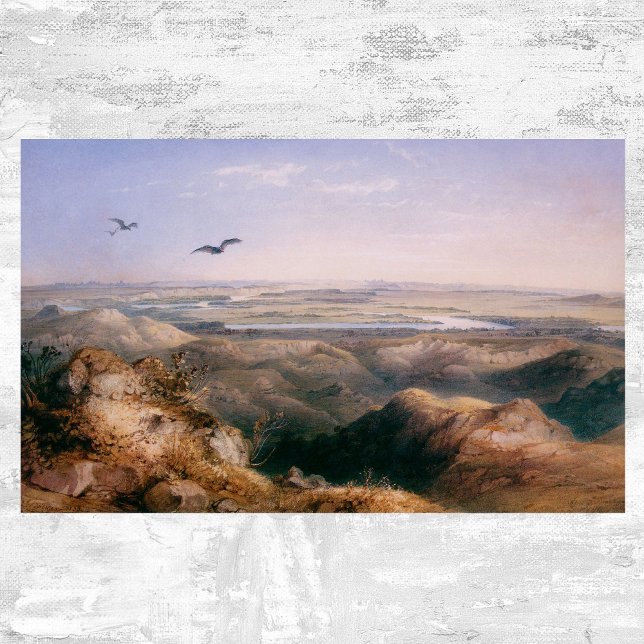 Junction of the Yellowstone and Missouri by Bodmer Poster (Creator Uploaded)