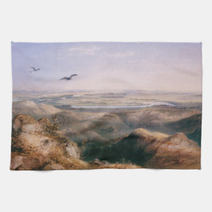 Junction of the Yellowstone and Missouri by Bodmer Tea Towel