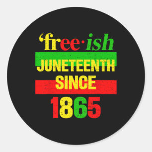 June 1865 Black History African American Freedom Classic Round Sticker