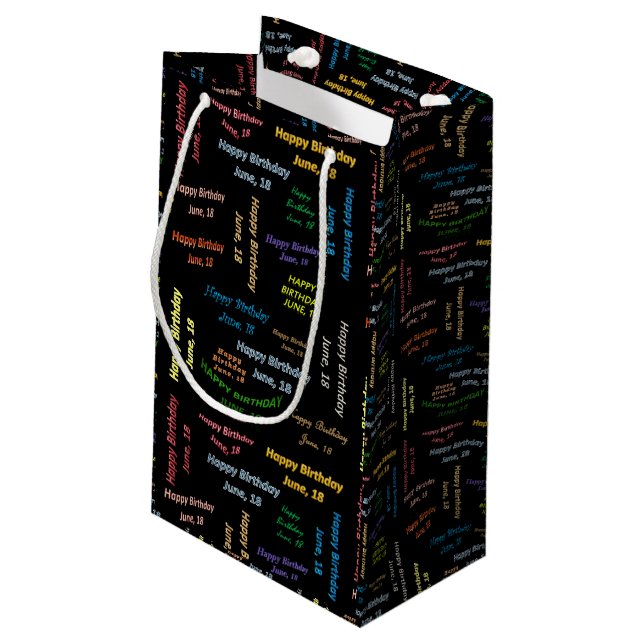 June, 18 Birthday Gift Bag (Back Angled)