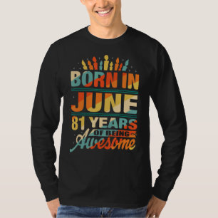 June 1941 81 Year Old 81st Birthday  Candle Graphi T-Shirt