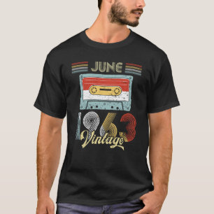 June 1963 Vintage Birthday Cassette Tape T-Shirt