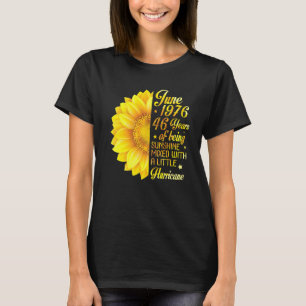 June 1976 Sunflower 46 Years Being Sunshine Mixed  T-Shirt