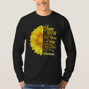June 1976 Sunflower 46 Years Being Sunshine Mixed  T-Shirt