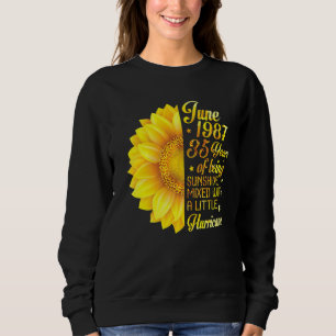 June 1987 Sunflower 35 Years Being Sunshine Mixed Sweatshirt