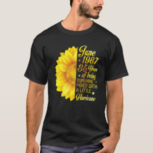 June 1987 Sunflower 35 Years Being Sunshine Mixed  T-Shirt