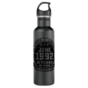 June 1992 30th Birthday Tee 30 Years Of Being Lege 710 Ml Water Bottle