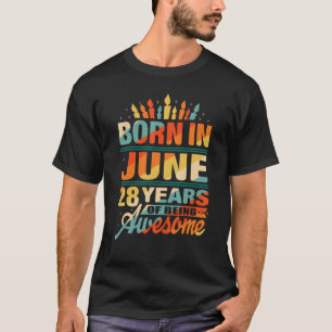 June 1994 28 Year Old 28th Birthday  Candle Graphi T-Shirt