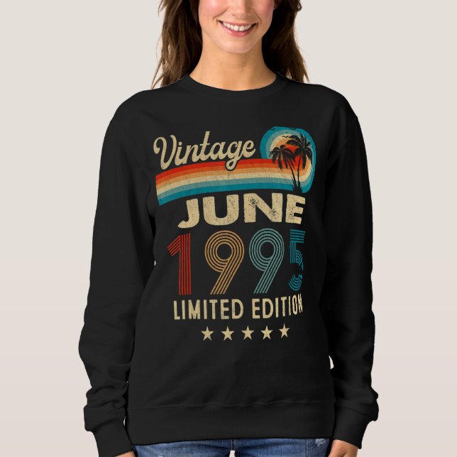 June 1995 27th Birthday  Vintage Sweatshirt (Front)