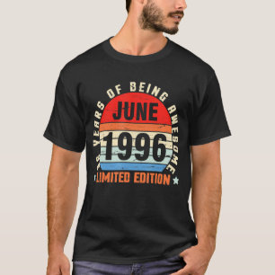 June 1996 Birthday 26 Years Of Being Awesome T-Shirt