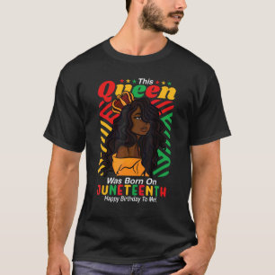 June 19th Birthday Was Born On Junenth Day Black Q T-Shirt