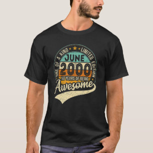 June 2000 22th Birthday 22 Years Of Being Awesome T-Shirt