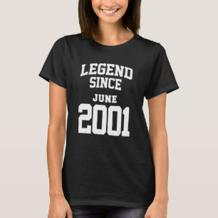 June 2001 22nd Birthday Legend 22 Years Old T-Shirt