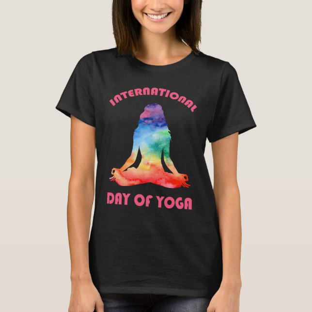 June 21 International Day of Yoga T-Shirt (Front)