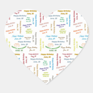 June, 30 Birthday Sticker