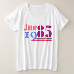 June '85 Bold Retro Plus Size T-Shirt