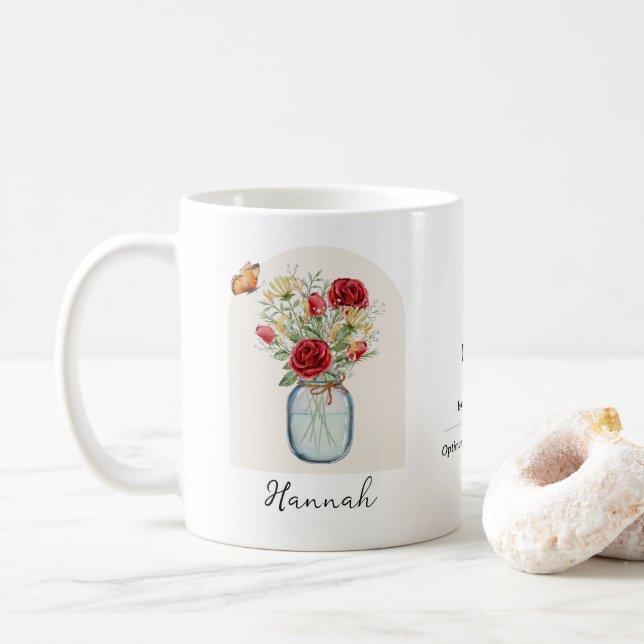 June Birth Month Flower Mug (With Donut)