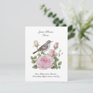 June Birth Month Flower Rose Elegant Birthday