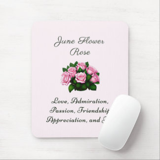 June Birth Month Flower Rose Timeless Floral Mouse Pad