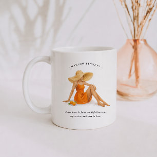 June Birth Month Girl   Monogram  Coffee Mug
