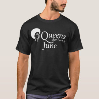 June Birthday s For Black Women Afro American Girl T-Shirt