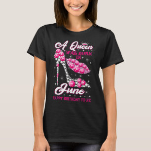 June Birthday Women Girl Party Diamond Kiss High T-Shirt