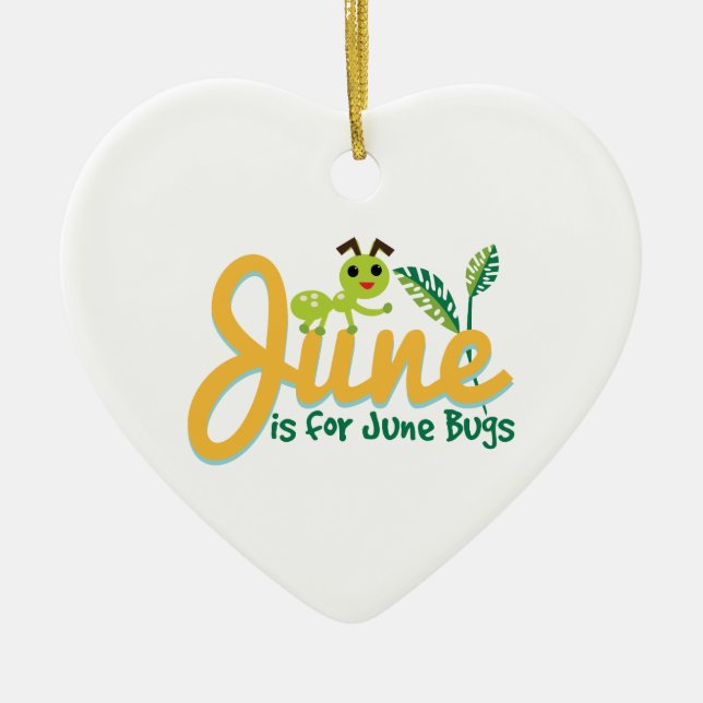 June Bug Ceramic Tree Decoration (Front)