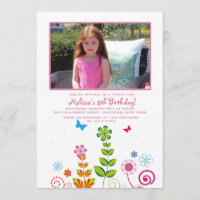 June Garden Photo Invitation