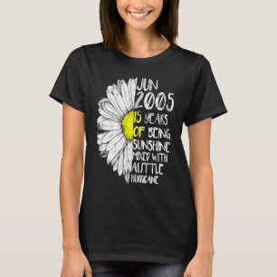 JUNE Girl Made In 2005 15th Sunshine Hurricane Bir T-Shirt