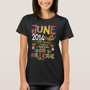 June Girls 2014 Funny 7th Birthday 7 Years Old Bir T-Shirt