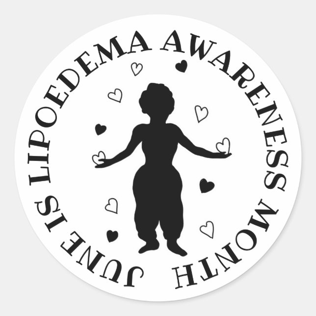 June is Lipedema Awareness Month Classic Round Sti Sticker (Front)