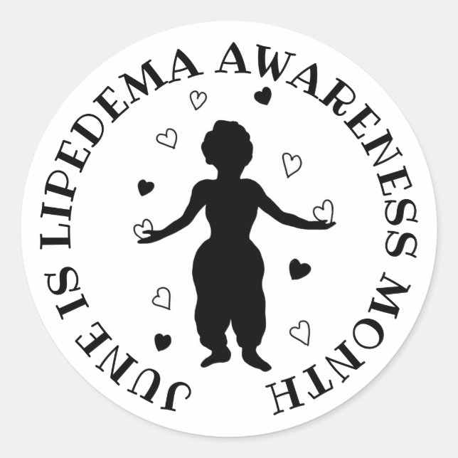 June is Lipedema Awareness Month Classic Round Sticker (Front)