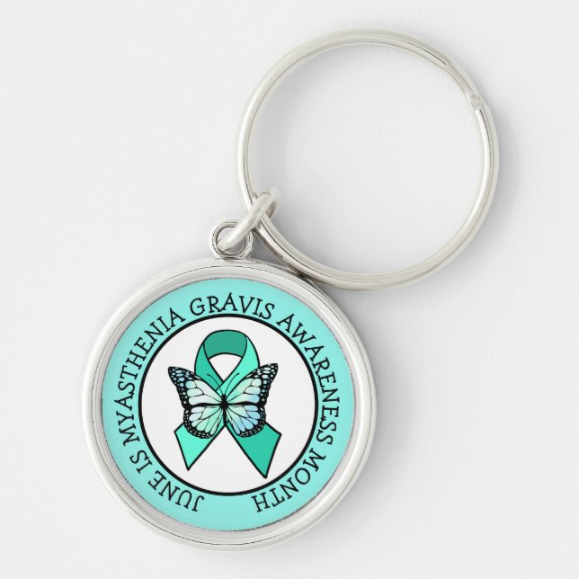 June is Myasthenia Gravis Awareness Month  Keychai Key Ring (Front)
