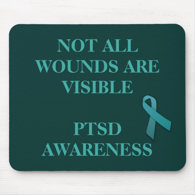 June is PTSD Awareness Month  T-Shirt Mouse Pad (Front)