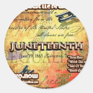 June - JuneTeenth Classic Round Sticker