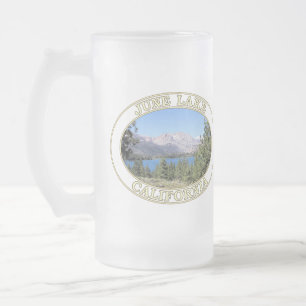 June Lake and Eastern Sierra Nevada Mountains Frosted Glass Beer Mug