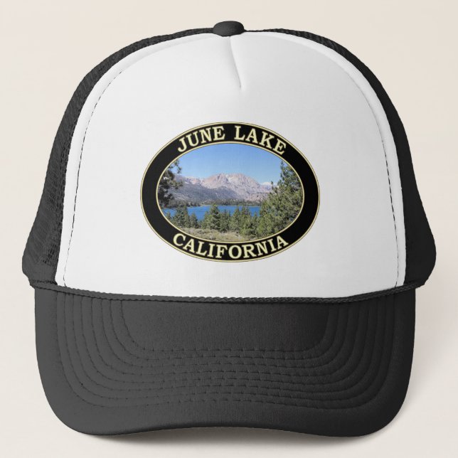 June Lake and Eastern Sierra Nevada Mountains Trucker Hat (Front)