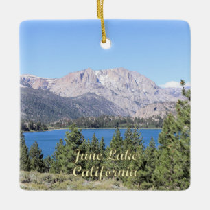 June Lake, California Ceramic Ornament